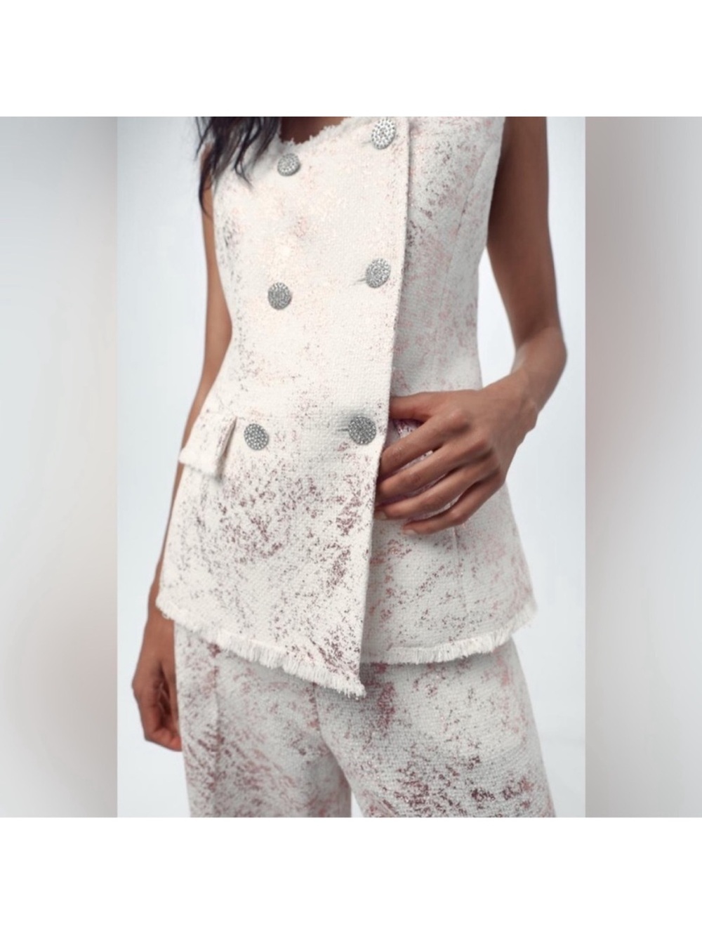 ZARA METALLIC EFFECT VEST